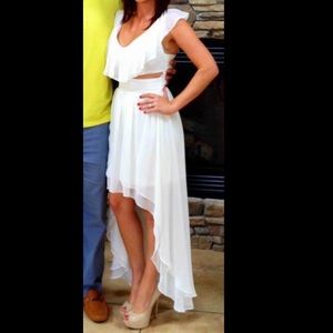 Arden B White High Low Dress